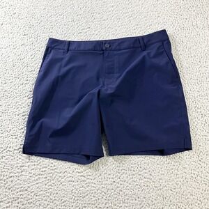 Rhone Shorts Mens 35 Blue Commuter Performance Chino Golf Stretch Flat Front